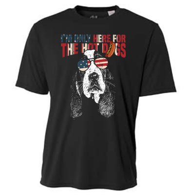 Basset Hound Funny 4th Of July Pup Cooling Performance Crew T-Shirt