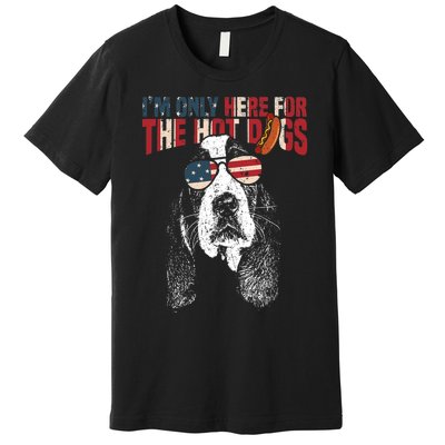 Basset Hound Funny 4th Of July Pup Premium T-Shirt