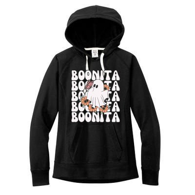 Boonita Halloween Ghost Floral Butterfly Boo Women's Fleece Hoodie