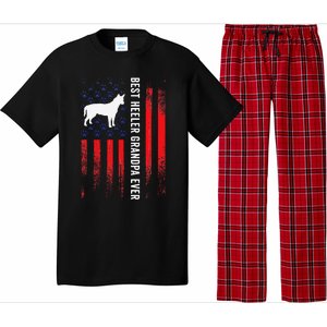 Best Heeler Grandpa American Flag Australian Cattle Dog Dad Pajama Set