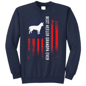 Best Heeler Grandpa American Flag Australian Cattle Dog Dad Sweatshirt