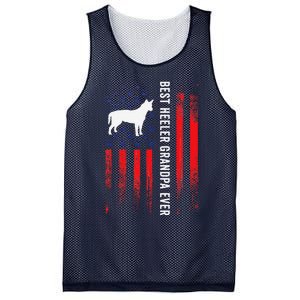 Best Heeler Grandpa American Flag Australian Cattle Dog Dad Mesh Reversible Basketball Jersey Tank