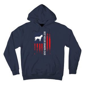 Best Heeler Grandpa American Flag Australian Cattle Dog Dad Tall Hoodie