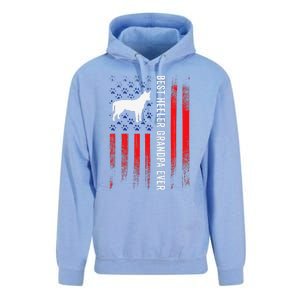 Best Heeler Grandpa American Flag Australian Cattle Dog Dad Unisex Surf Hoodie