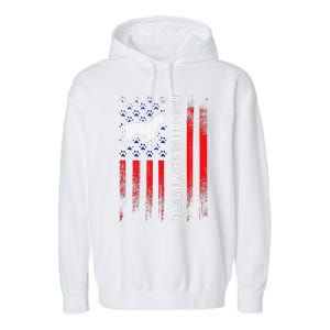 Best Heeler Grandpa American Flag Australian Cattle Dog Dad Garment-Dyed Fleece Hoodie