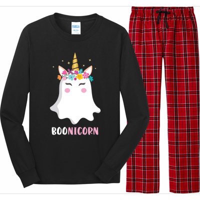 Boonicorn Halloween Ghost Ghoul Cute Unicorn Costume Gift Long Sleeve Pajama Set