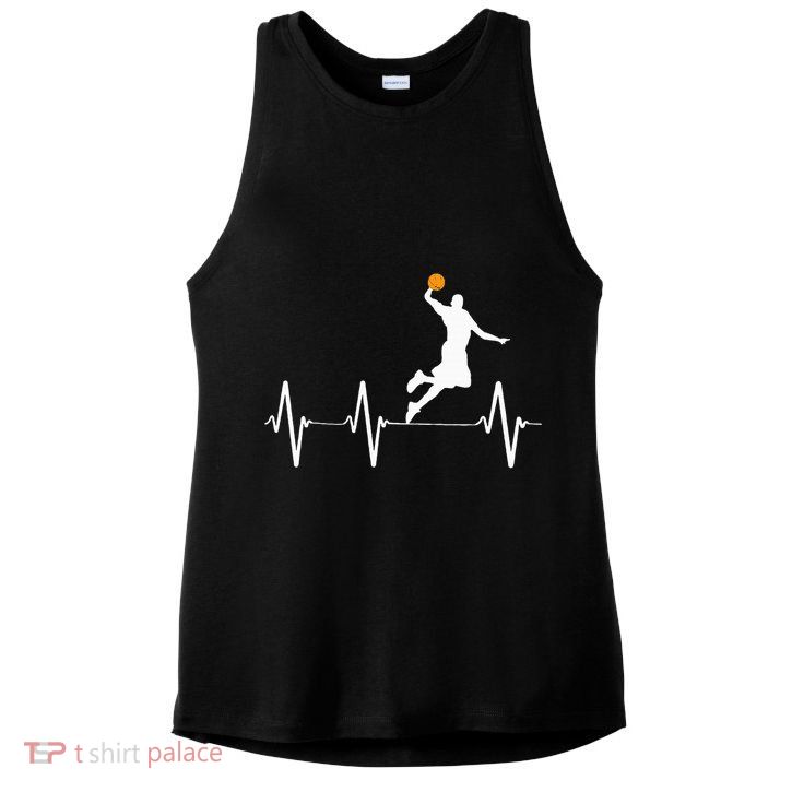 Basketball Heartbeat Gifs For  And Ladies PosiCharge Tri-Blend Wicking Tank