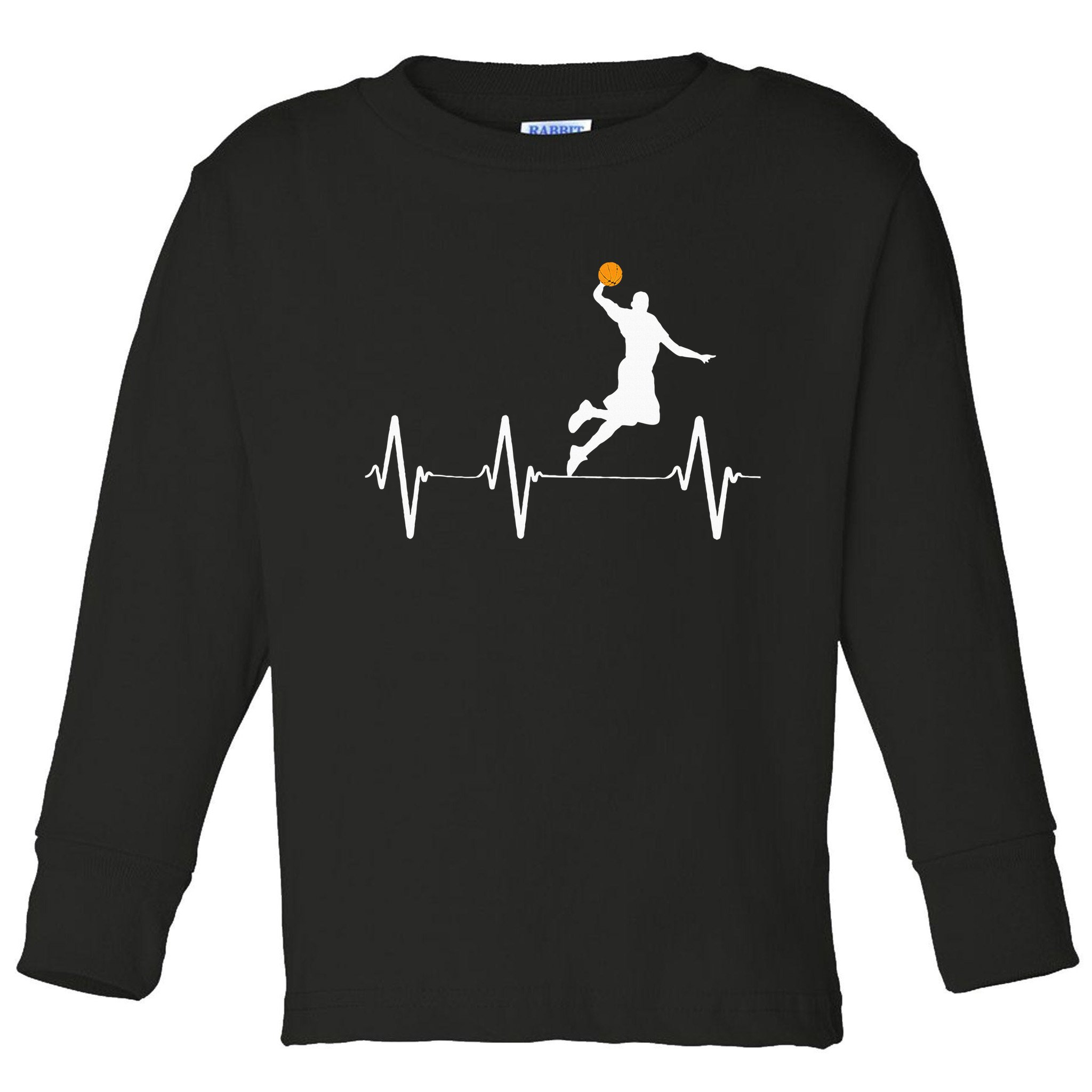 Basketball Heartbeat Gifs For  And Toddler Long Sleeve Shirt
