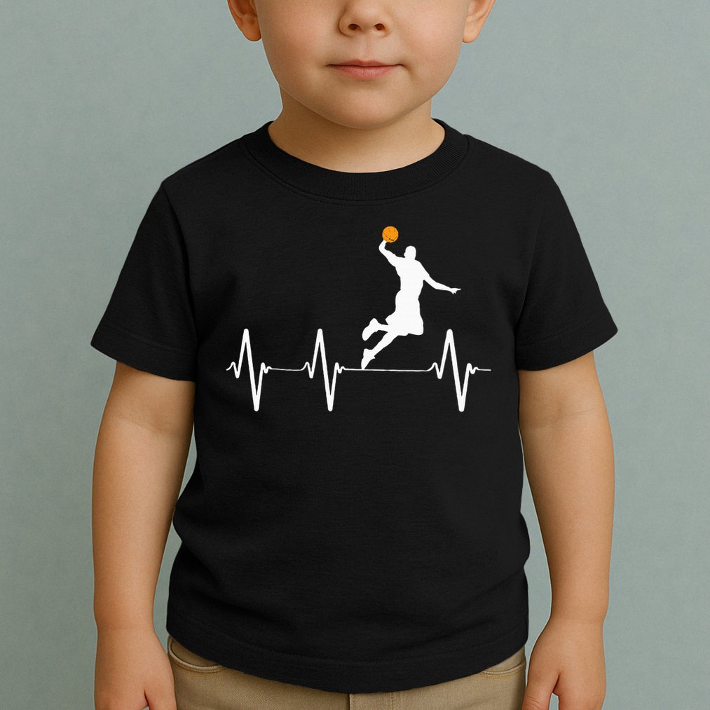 Basketball Heartbeat Gifs For  And Toddler T-Shirt