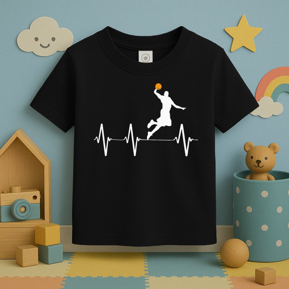 Basketball Heartbeat Gifs For  And Toddler T-Shirt