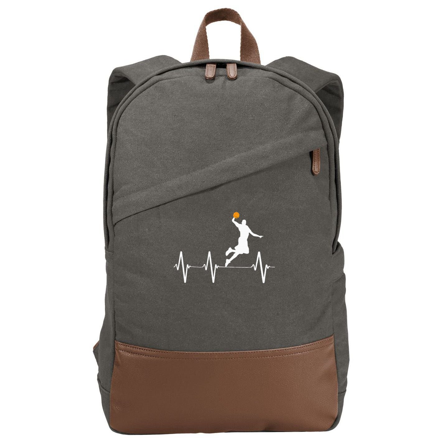 Basketball Heartbeat Gifs For  And Cotton Canvas Backpack