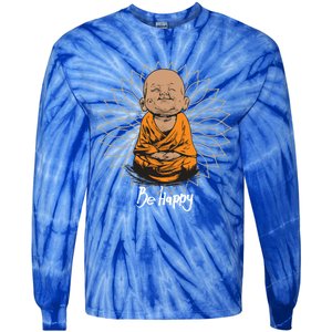 Be Happy Gift Heavily Meditated Gift Buddha Yoga Gift New Gift Tie-Dye Long Sleeve Shirt