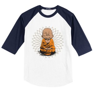 Be Happy Gift Heavily Meditated Gift Buddha Yoga Gift New Gift Baseball Sleeve Shirt