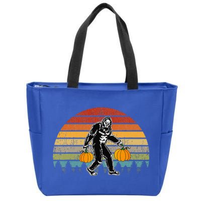 Bigfoot Halloween Gift Zip Tote Bag