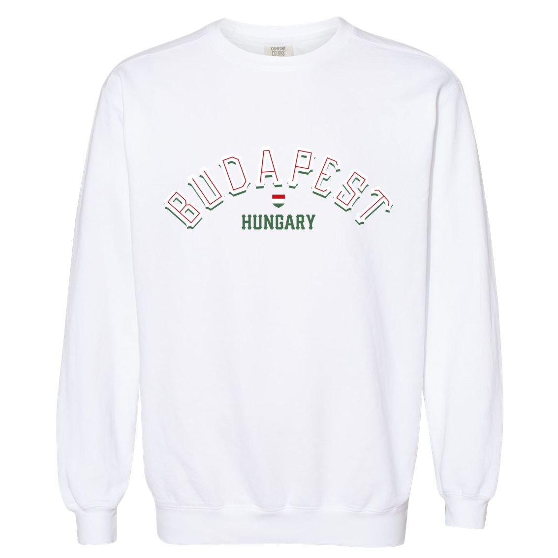 Budapest Hungary Great Gift Vintage Hungarian Capital Gift Garment-Dyed Sweatshirt
