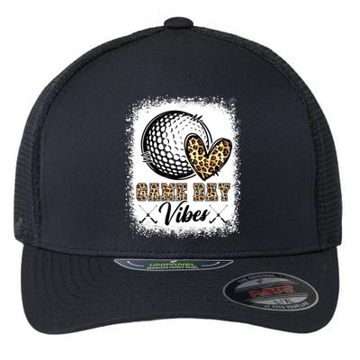 Bleached Hockey Game Day Vibes Hockey Mom Game Day Season Great Gift Flexfit Unipanel Trucker Cap