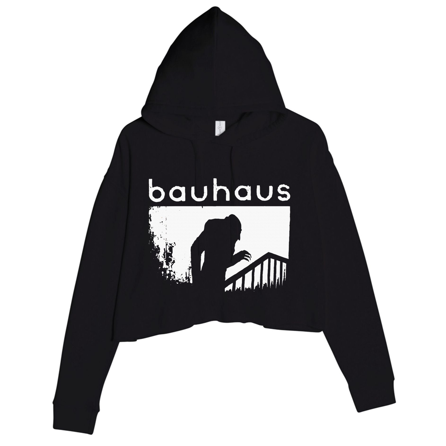 Bau Haus Goth Vampire Band Vintage Crop Fleece Hoodie