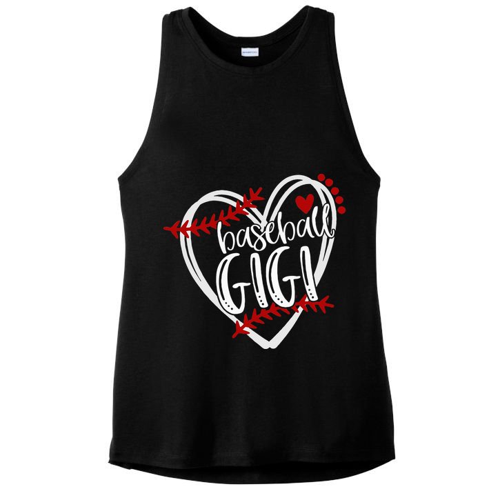 Baseball Heart GIGI Grandma T Trendy Ladies PosiCharge Tri-Blend Wicking Tank