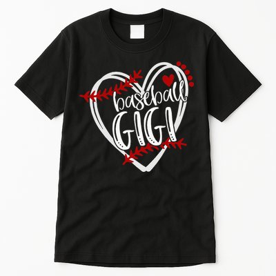 Baseball Heart GIGI Grandma T Trendy Tall T-Shirt