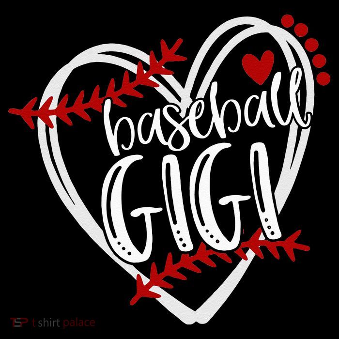 Baseball Heart GIGI Grandma T Trendy Tall T-Shirt