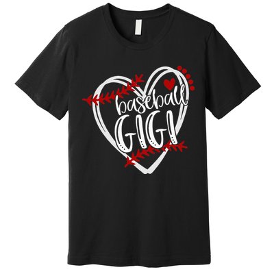 Baseball Heart GIGI Grandma T Trendy Premium T-Shirt