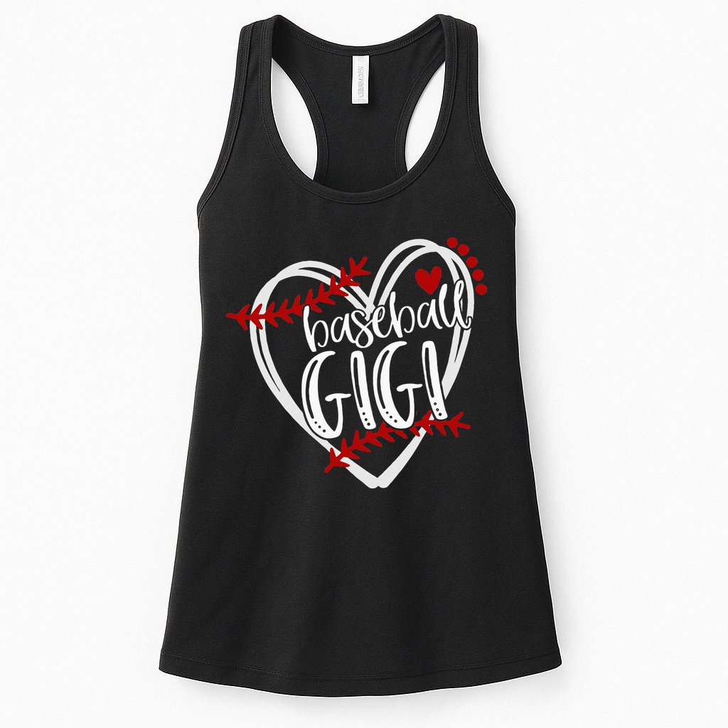 Baseball Heart GIGI Grandma T Trendy Womens Tank Top
