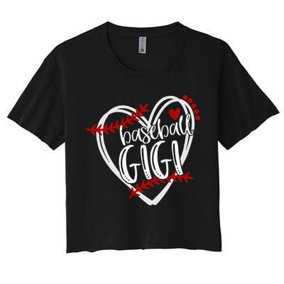 Baseball Heart GIGI Grandma T Trendy Crop Top