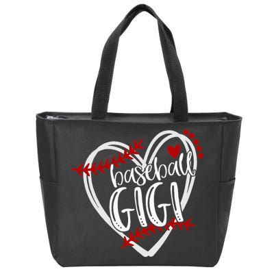 Baseball Heart GIGI Grandma T Trendy Zip Tote Bag