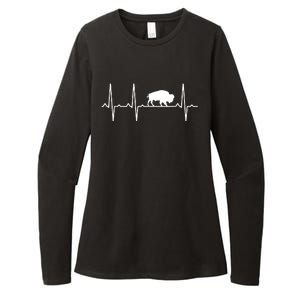 Buffalo Heartbeat Gift For Men Women Tamaraw Bison Lover Womens CVC Long Sleeve Shirt