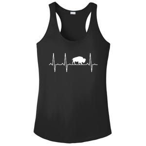 Buffalo Heartbeat Gift For Men Women Tamaraw Bison Lover Ladies PosiCharge Competitor Racerback Tank