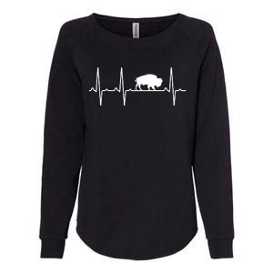 Buffalo Heartbeat Gift For Men Women Tamaraw Bison Lover Womens California Wash Sweatshirt