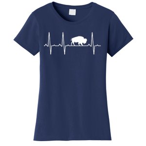 Buffalo Heartbeat Gift For Men Women Tamaraw Bison Lover Women's T-Shirt