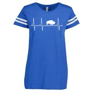 Buffalo Heartbeat Gift For Men Women Tamaraw Bison Lover Enza Ladies Jersey Football T-Shirt