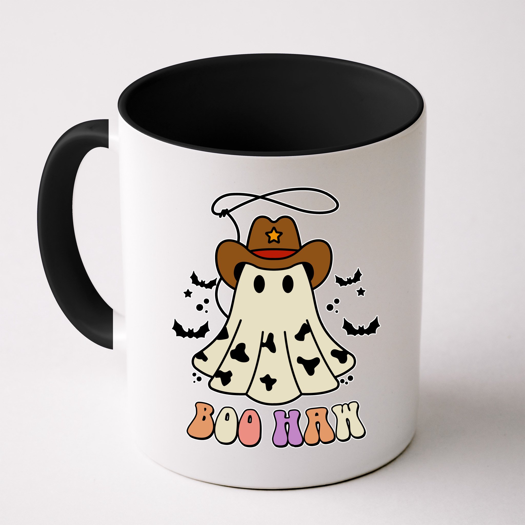 Boo Haw Ghost Western Cowboy Cowgirl Halloween Mug