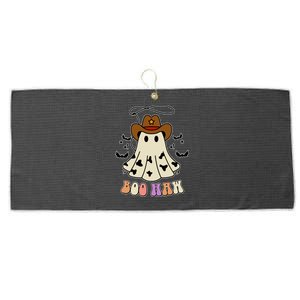 Boo Haw Ghost Western Cowboy Cowgirl Halloween Large Microfiber Waffle Golf Towel