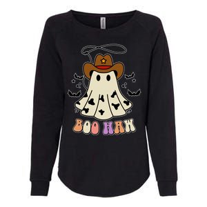 Boo Haw Ghost Western Cowboy Cowgirl Halloween Womens California Wash Sweatshirt