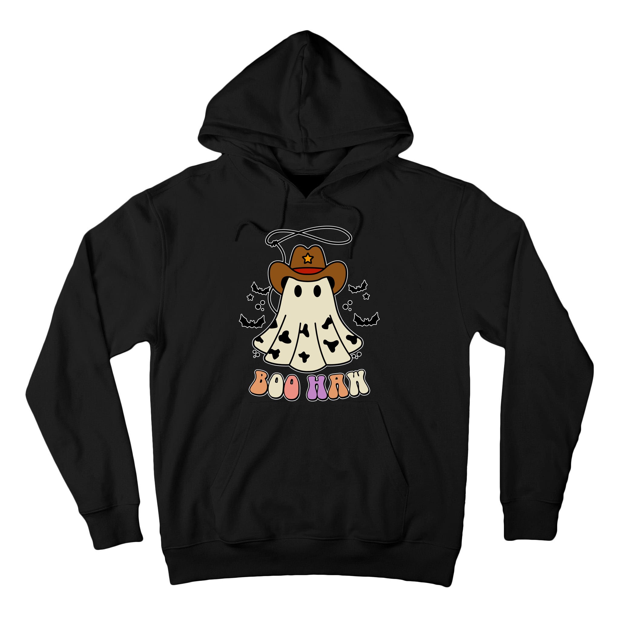 Boo Haw Ghost Western Cowboy Cowgirl Halloween Tall Hoodie