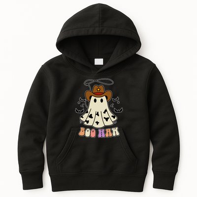 Boo Haw Ghost Western Cowboy Cowgirl Halloween Kids Hoodie