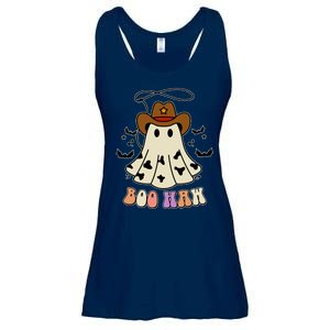 Boo Haw Ghost Western Cowboy Cowgirl Halloween Ladies Essential Flowy Tank