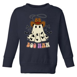 Boo Haw Ghost Western Cowboy Cowgirl Halloween Toddler Sweatshirt