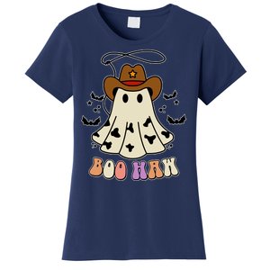 Boo Haw Ghost Western Cowboy Cowgirl Halloween Women's T-Shirt