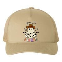 Boo Haw Ghost Western Cowboy Cowgirl Halloween Yupoong Adult 5-Panel Trucker Hat