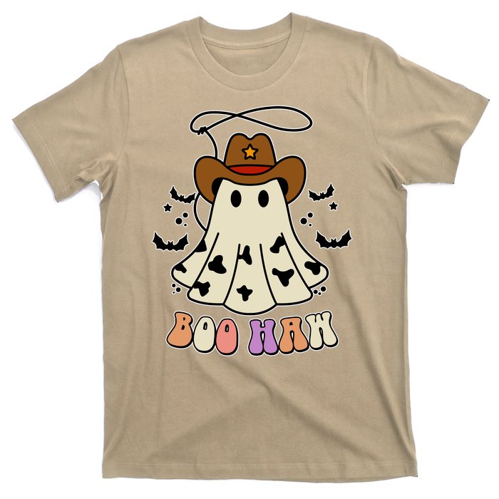 Boo Haw Ghost Western Cowboy Cowgirl Halloween T-Shirt