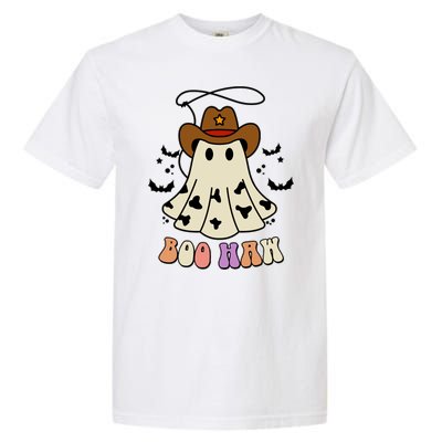 Boo Haw Ghost Western Cowboy Cowgirl Halloween Garment-Dyed Heavyweight T-Shirt