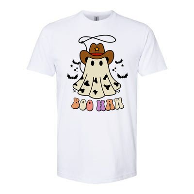 Boo Haw Ghost Western Cowboy Cowgirl Halloween Softstyle® CVC T-Shirt