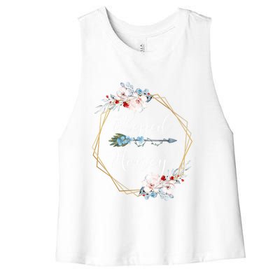 Blessed Honey Grandma Gift Women's Racerback Cropped Tank