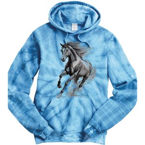 Beautiful Horse Graphic Horse Lover Tie Dye Hoodie