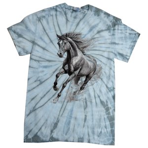 Beautiful Horse Graphic Horse Lover Tie-Dye T-Shirt