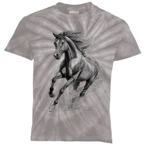 Beautiful Horse Graphic Horse Lover Kids Tie-Dye T-Shirt