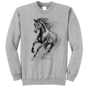 Beautiful Horse Graphic Horse Lover Tall Sweatshirt